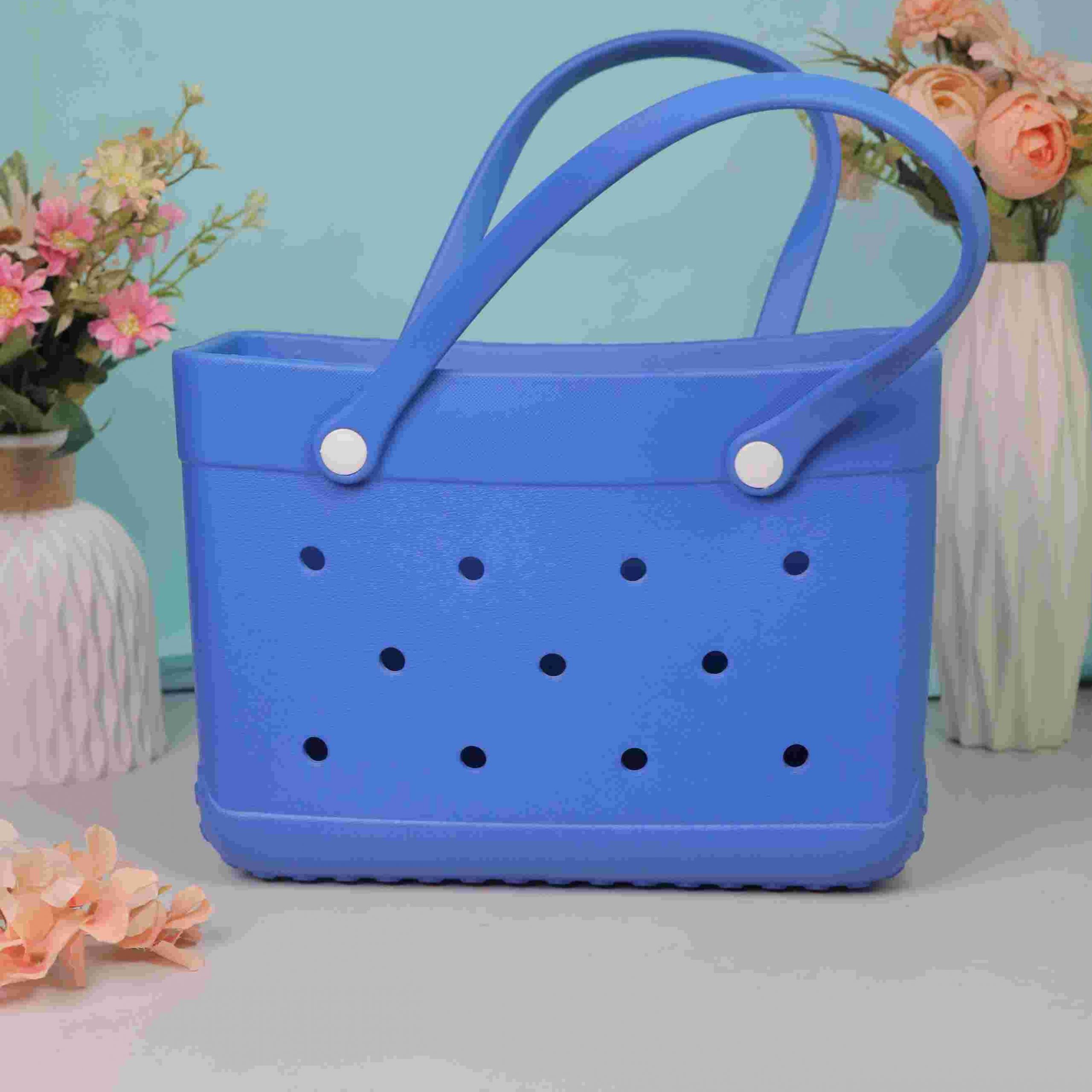 RAJ_1552 Waterproof Silicone Tote Bag Lightweight & Washable 006 ( Blue ) - Image 1