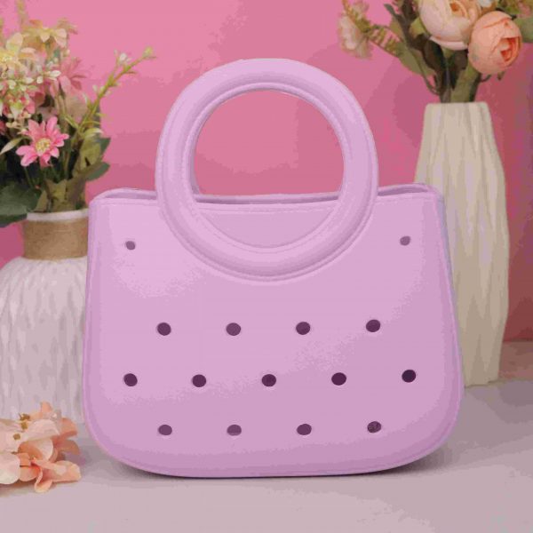 Waterproof Silicone Tote Bag  Lightweight & Washable 003 ( Purple )