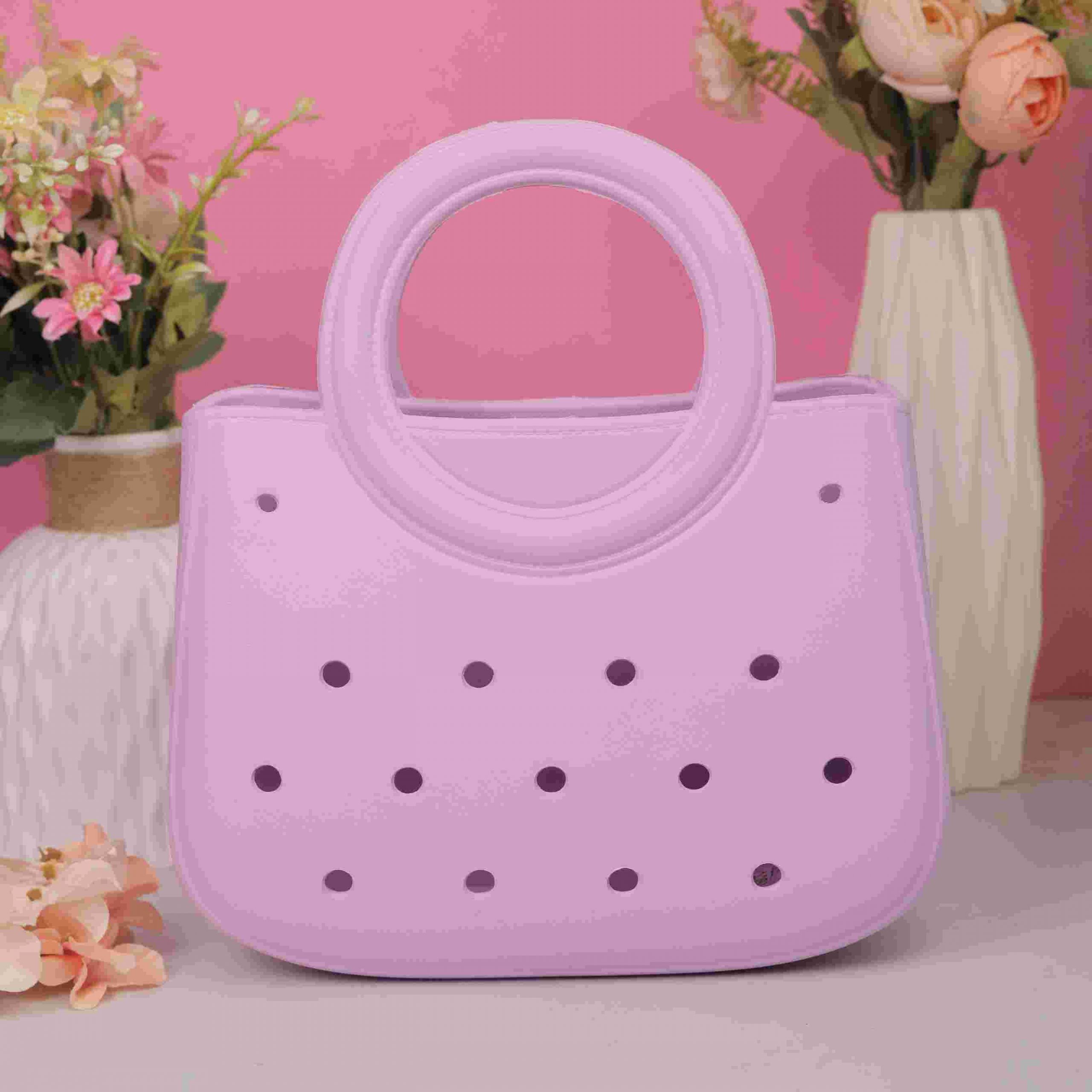 RAJ_1586 Waterproof Silicone Tote Bag Lightweight & Washable 003 ( Purple ) - Image 1