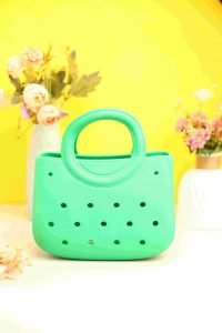 Waterproof Silicone Tote Bag Lightweight & Washable 003 ( Green )