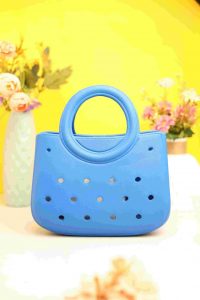 Waterproof Silicone Tote Bag Lightweight & Washable 003 ( Blue )