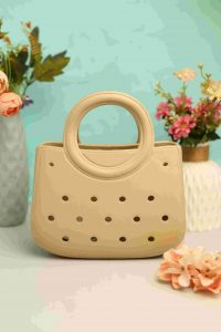 Waterproof Silicone Tote Bag Lightweight & Washable 003 ( Light Brown )