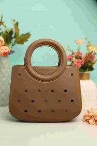 Waterproof Silicone Tote Bag Lightweight & Washable 003 ( Dark Brown )
