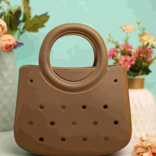Waterproof Silicone Tote Bag Lightweight & Washable 003 ( Dark Brown )