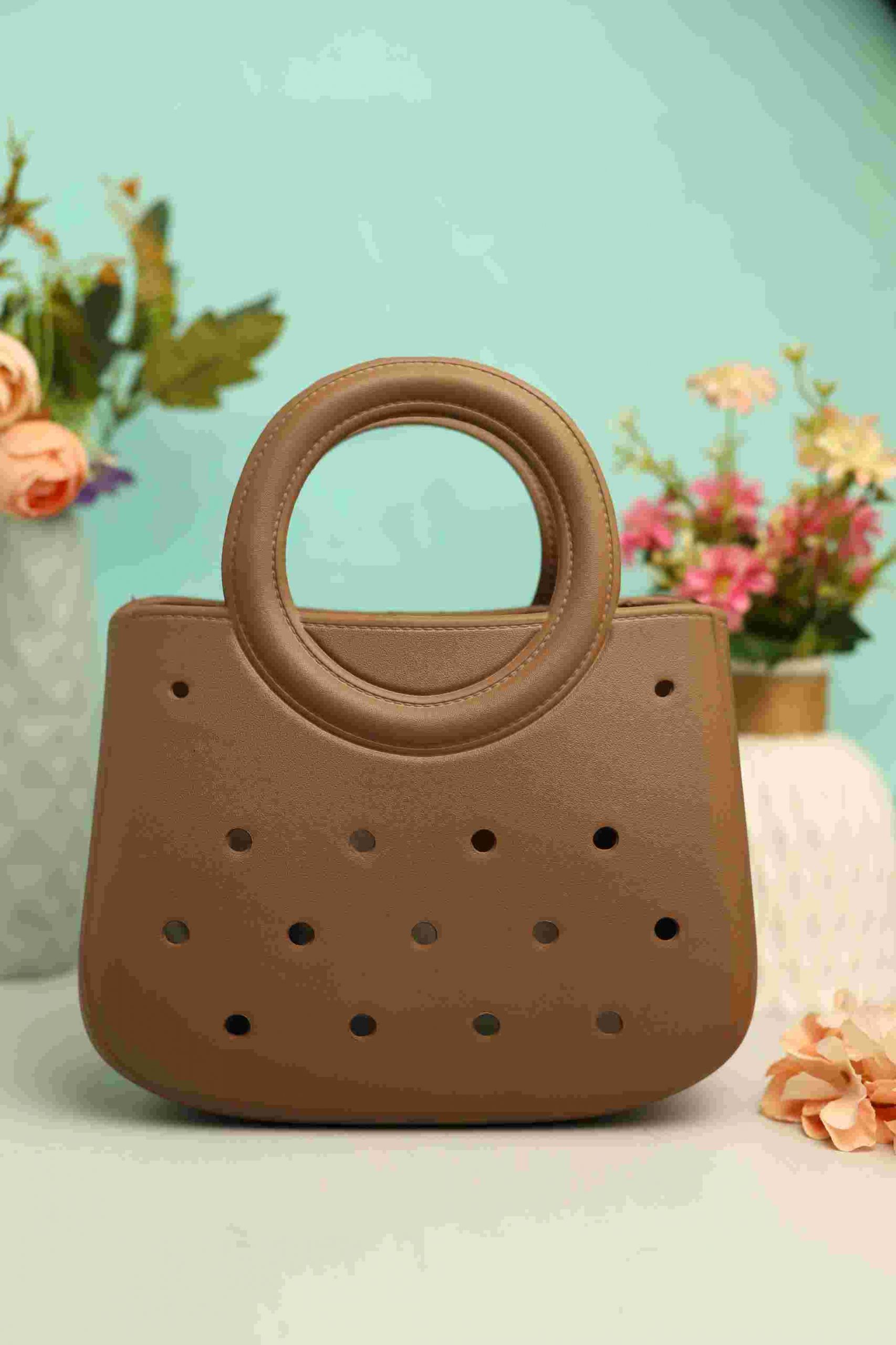RAJ_1827 Waterproof Silicone Tote Bag Lightweight & Washable 003 ( Dark Brown ) - Image 1