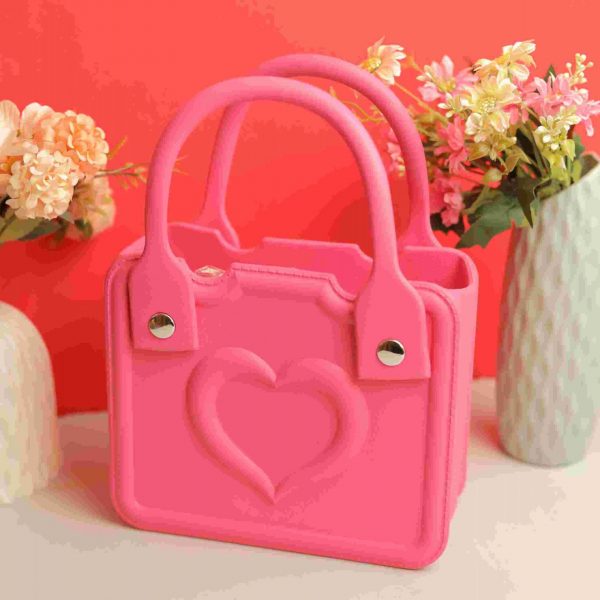 Waterproof Silicone Tote Bag Lightweight & Washable 001 ( Dark Pink)