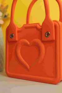 Waterproof Silicone Tote Bag Lightweight & Washable 001 ( Orange ) - Image 2