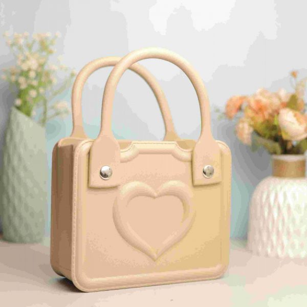 Waterproof Silicone Tote Bag Lightweight & Washable 001 ( Light Brown )