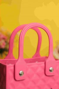 Waterproof Silicone Tote Bag Lightweight & Washable 007 ( Dark Pink ) - Image 2