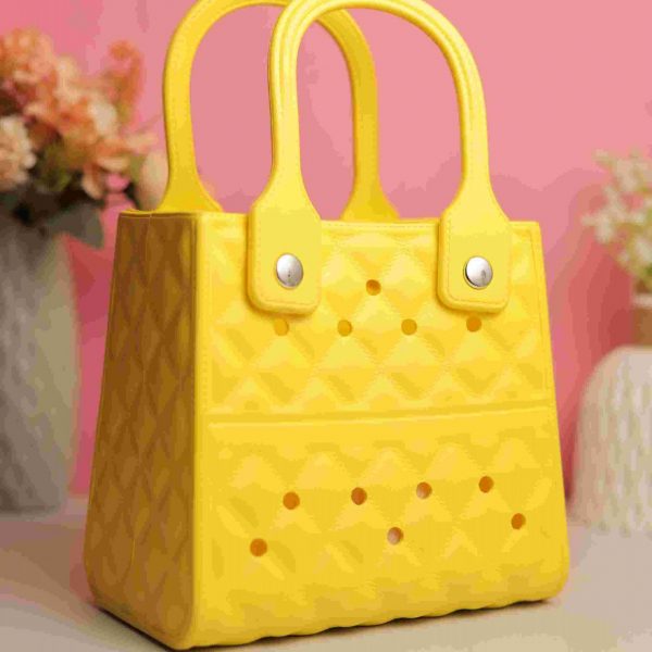 Waterproof Silicone Tote Bag Lightweight & Washable 007 ( Yellow )