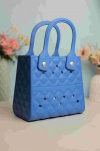 Waterproof Silicone Tote Bag Lightweight & Washable 007 ( Blue )