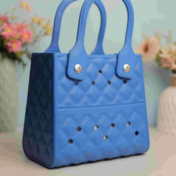 Waterproof Silicone Tote Bag Lightweight & Washable 007 ( Blue )