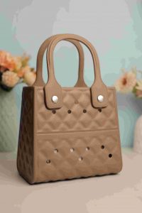 Waterproof Silicone Tote Bag Lightweight & Washable 007 ( Dark Brown )