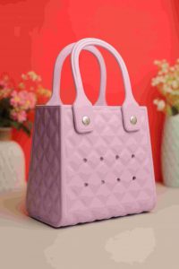 Waterproof Silicone Tote Bag Lightweight & Washable 007 ( Purple )