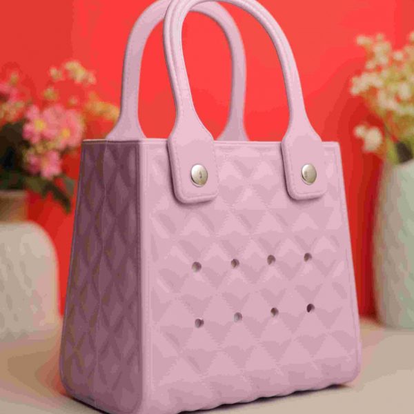 Waterproof Silicone Tote Bag Lightweight & Washable 007 ( Purple )