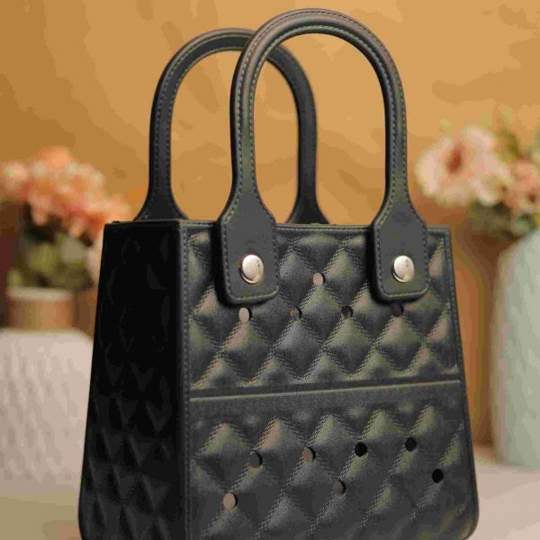 Waterproof Silicone Tote Bag Lightweight & Washable 007 ( Black )