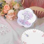 Vintage Flower-Shaped Tin Box Assorted Floral Prints ( Pack of 4 ) - Image 3