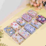 Floral Print Mini Rectangle Tin Box ( Pack Of 5 )