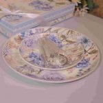 Blue Bloom Ceramic Two Tier Plate - Image 2