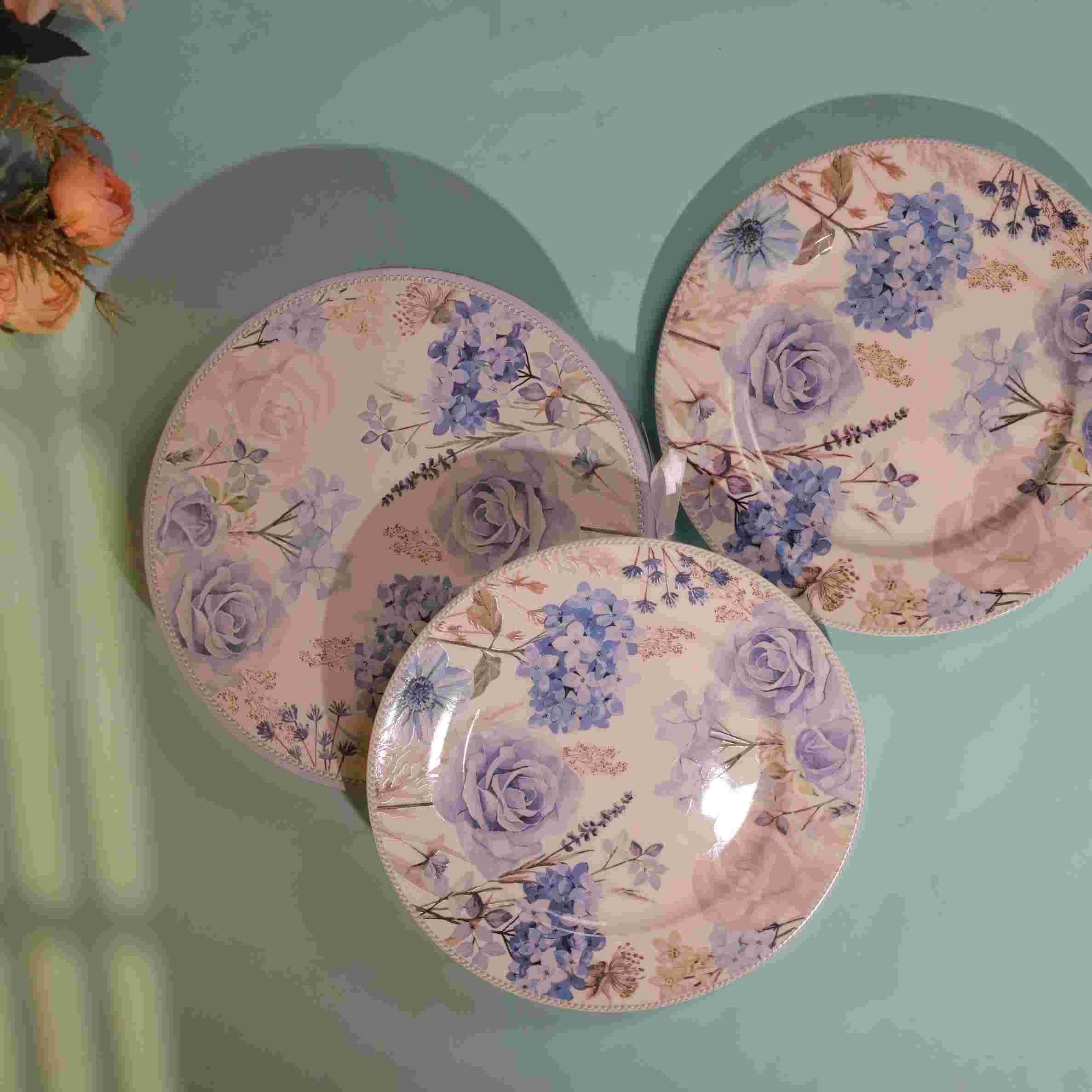 XG3aNKl7_UTALOTHDG9_2025-06-07_1 Blue Bloom Ceramic Dessert Snack Plate Set of 2 - Image 1