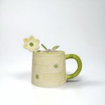 Ceramic Colorful Big Size Mug with spoon YX-700 Purple - Image 5