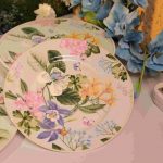 Tropical Garden Bloom Ceramic Dessert & Snack Plate Set of 2 - Image 3