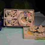 Tropical Garden Bloom Ceramic Cup saucer set of 2 - Image 2