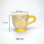 Ceramic Tulip Cup CY-543 Yellow - Image 3