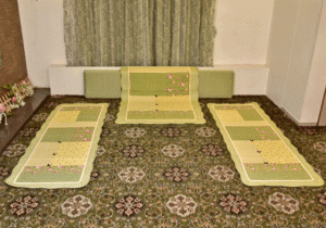 Classy Contemporary Floral Green Quilted Sofa Cover/ Sujni � 137 - Image 11