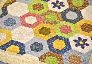 Multicolored Hexagon design Blue Sujni/Sofa Cover - Image 6
