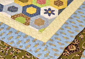 Multicolored Hexagon design Blue Sujni/Sofa Cover - Image 5