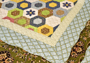 Multicolored Hexagon design Green Sujni/Sofa Cover - Image 8