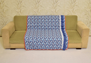 Classy Blue Floral design Sujni/Sofa cover