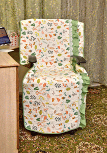 Classy Abstract design Green Sujni/Chair cover