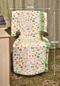 Classy Abstract design Green Sujni/Chair cover - Image 2