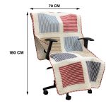 Classy Contemporary Patterned Checkered Red Quilted Chair Cover/ Sujni - Image 2