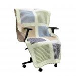 Classy Contemporary Patterned Checkered Green Quilted Chair Cover/ Sujni - Image 3