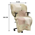 Classy Contemporary Floral Light Brown Quilted Chair Cover/ Sujni � 136-A - Image 2
