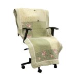 Classy Contemporary Floral Green Quilted Chair Cover/ Sujni � 137-A - Image 3