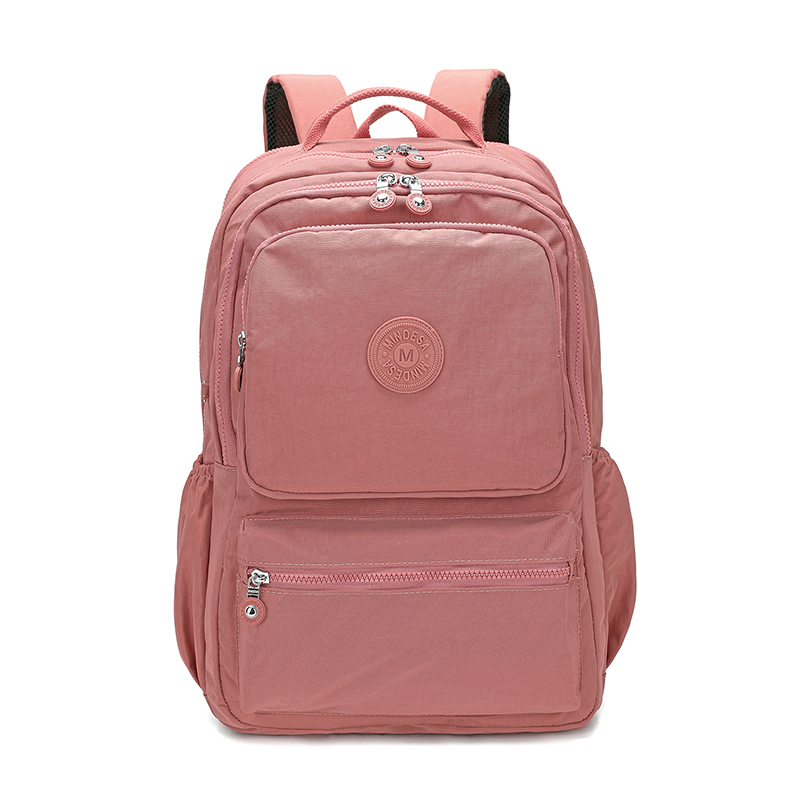 2766f7ab13acbd53ec59fb7fff1e67b Mindesa High Quality Men And Women Large Capacity Lightweight Nylon Best Fashion Leisure Laptop Backpack School Bag 8766 PINK - Image 1