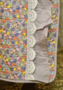 English Grey Floral design Sujni/Chair Cover - Image 3