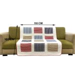 Classy Contemporary Patterned Checkered Red Quilted Sofa Cover/ Sujni - Image 2