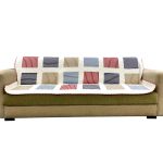 Classy Contemporary Patterned Checkered Red Quilted Sofa Cover/ Sujni - Image 8