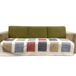 Classy Contemporary Patterned Checkered Red Quilted Sofa Cover/ Sujni - Image 7