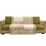 Classy Contemporary Floral Light Brown Quilted Sofa Cover/ Sujni - 136 - Image 3