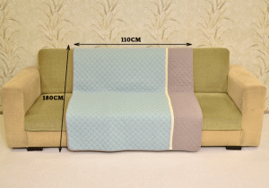 Basic and Dainty Blue-Grey Sujni/Sofa Cover - Image 2