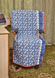 Basic and Dainty Blue-Grey Sujni/Chair Cover