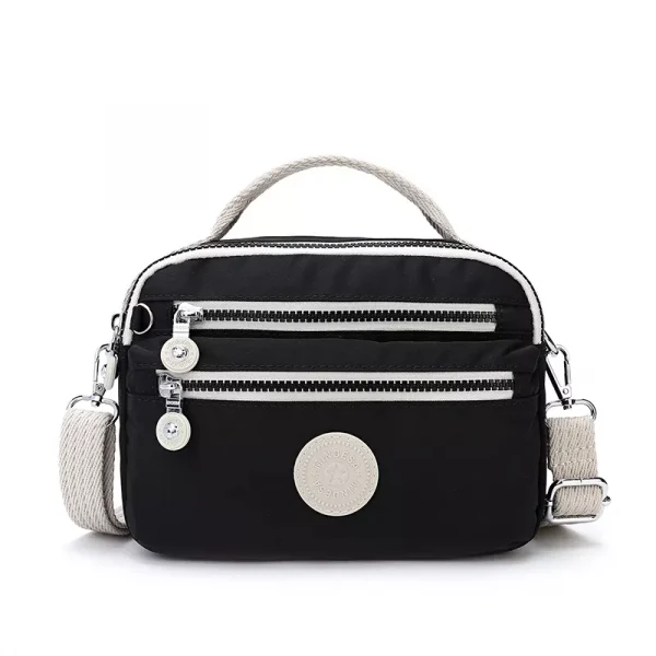 Mindesa Nylon Bag Handbag Crossbody Bag No. 8642 Black