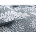 King Size Quilt Set, 3-Piece Lightweight Soft Bedspread Coverlet (104x90 in) with 2 Pillow Shams (20x36 in) for All Season, Leaf Print - Image 2