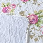 King Size Quilt Set, 3-Piece Lightweight Soft Bedspread Coverlet (104x90 in) with 2 Pillow Shams (20x36 in) for All Season,Rose Floral Print - Image 6